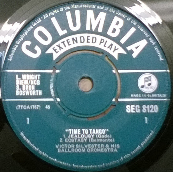 Victor Silvester and His Ballroom Orchestra : Time To Tango (7", EP, Mono)