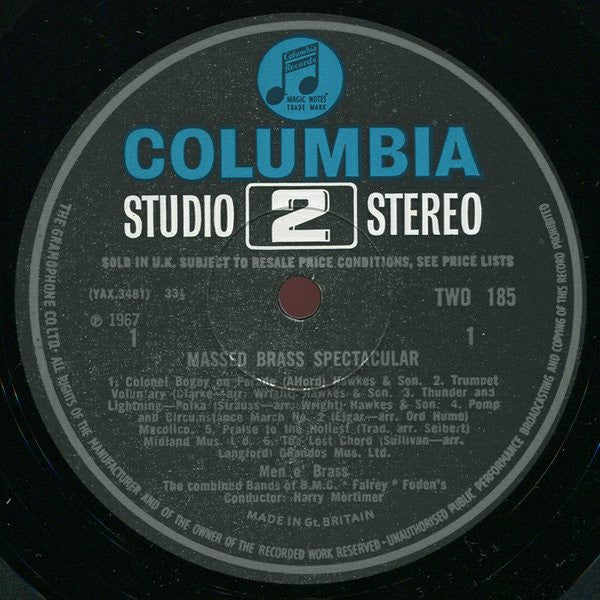 Men O' Brass, Harry Mortimer : Massed Brass Spectacular (LP)