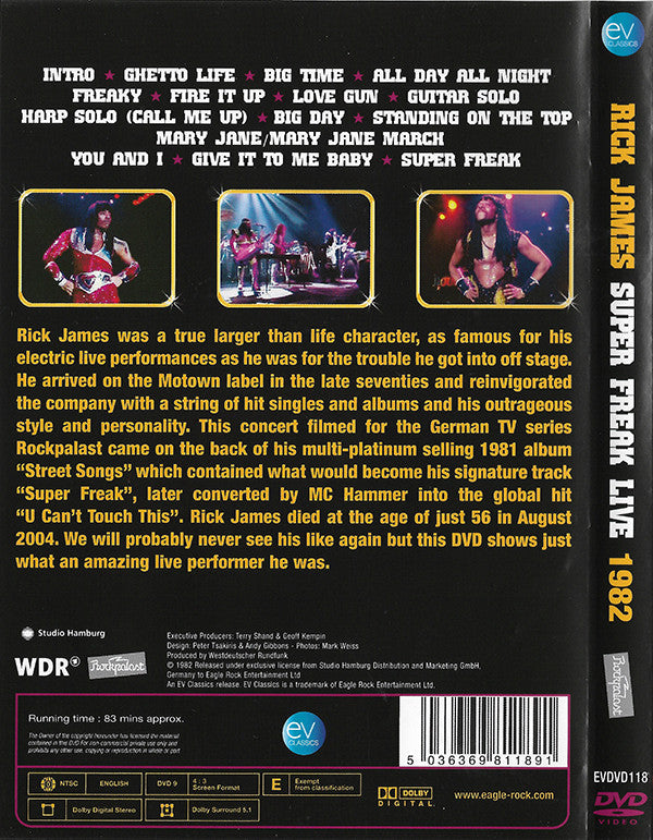 Rick James : Super Freak Live 1982 (DVD-V, RE, Multichannel, NTSC)