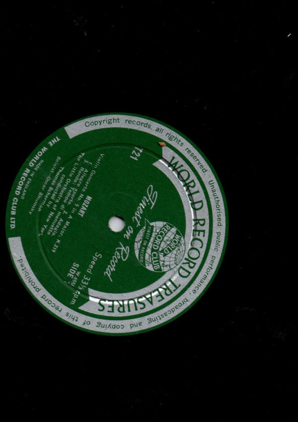 Wolfgang Amadeus Mozart / Soloist: Oscar Shumsky / Los Angeles Philharmonic Orchestra Conducted By Alfred Wallenstein / The Little Orchestra Of New York Conducted By Thomas Scherman : Symphony No 35 In D Major (Haffner) K.385, Violin Concerto No 5 In A Major, K.219 (LP, Mono, Club)