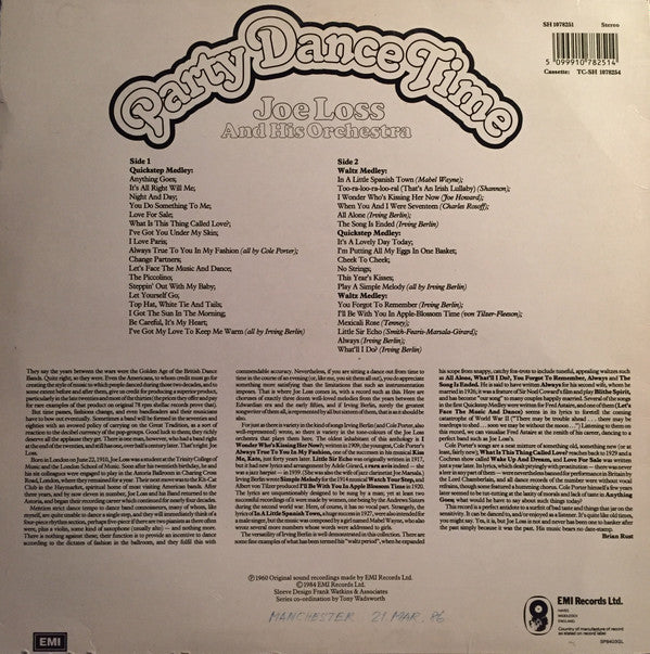 Joe Loss : Party Dance Time (LP, Comp)