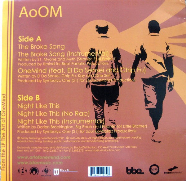 Symbolyc One & Illmind : The Broke Song / Night Like This (12")