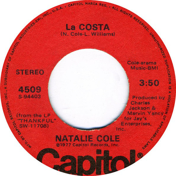 Natalie Cole : Our Love (7")