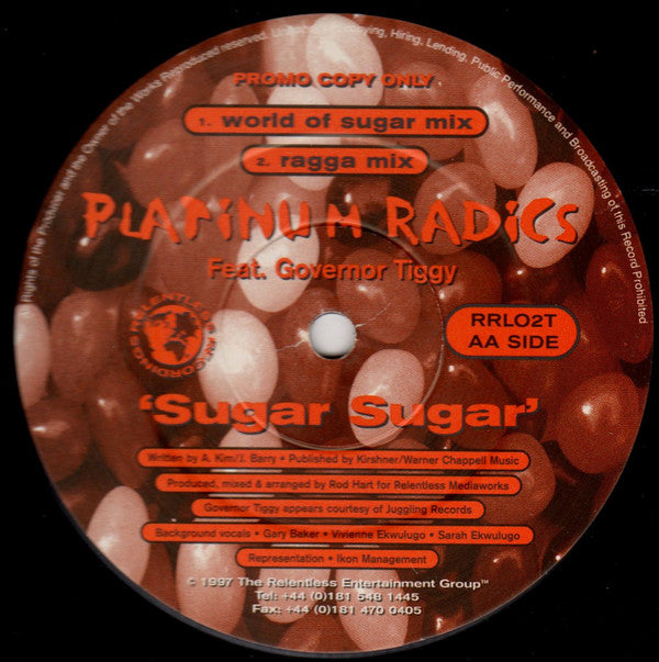 Platinum Radics feat. Governor Tiggy : Sugar Sugar (12", Promo)