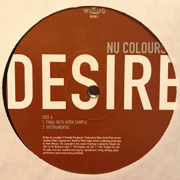 Nu Colours : Desire (The Remixes) (2x12", Promo)