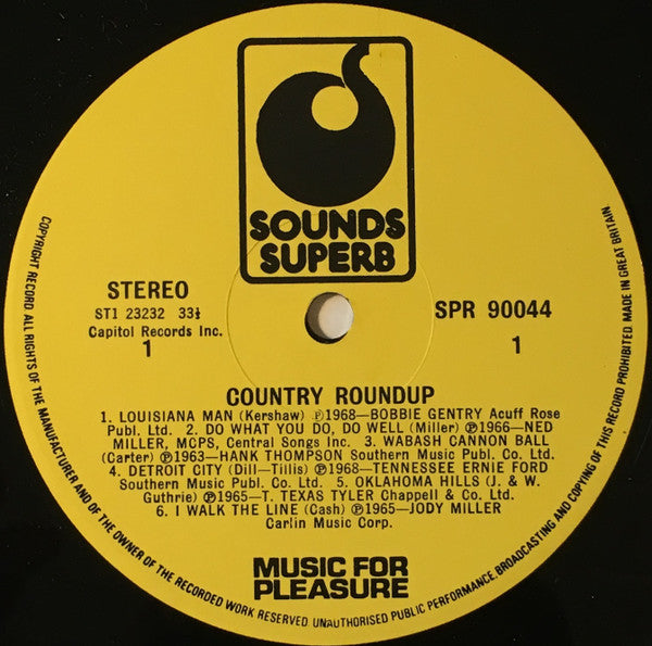 Various : Country Roundup (LP, Comp)