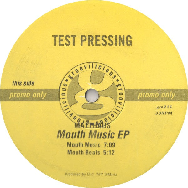 Matthaus : Mouth Music EP (12", EP, Promo, TP)