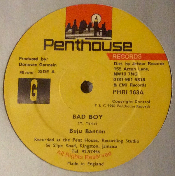 Buju Banton : Bad Boy (12")