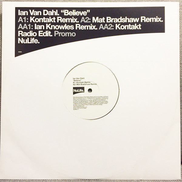 Ian Van Dahl : Believe (12", Promo)