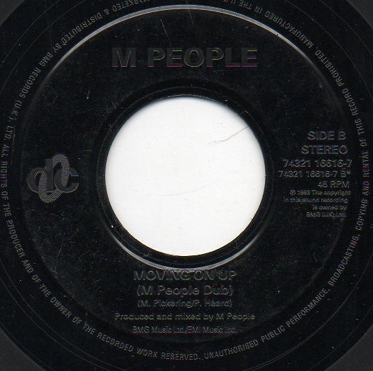 M People : Moving On Up (7", Juk)