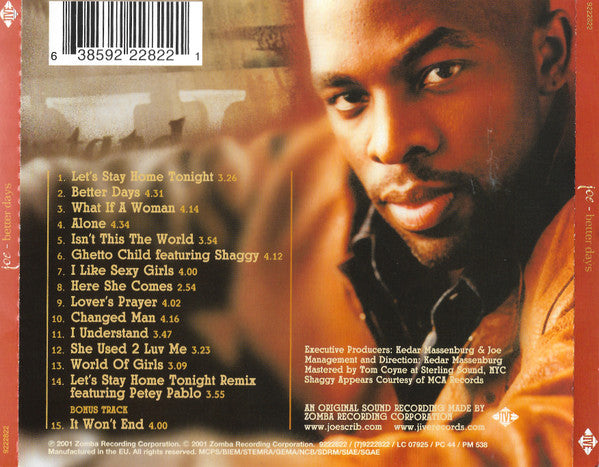 Joe : Better Days (CD, Album)