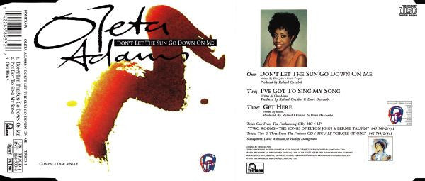 Oleta Adams : Don't Let The Sun Go Down On Me (CD, Single)