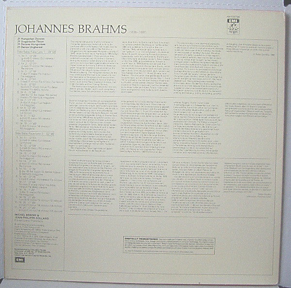 Johannes Brahms - Michel Béroff, Jean-Philippe Collard : Ungarische Tänze Zu 4 Händen / Hungarian Dances For Piano Duet (LP, Album, RM, DMM)