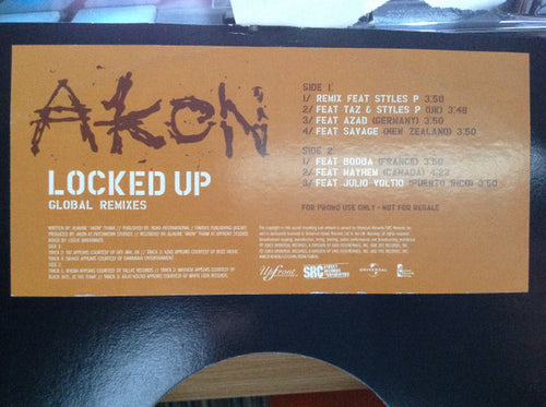 Akon : Locked Up (Global Remixes) (12")