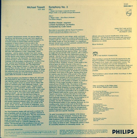 Sir Michael Tippett, Sir Colin Davis, Heather Harper, London Symphony Orchestra : Symphony No. 3 (LP)