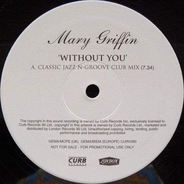 Mary Griffin : Without You (12", Promo)