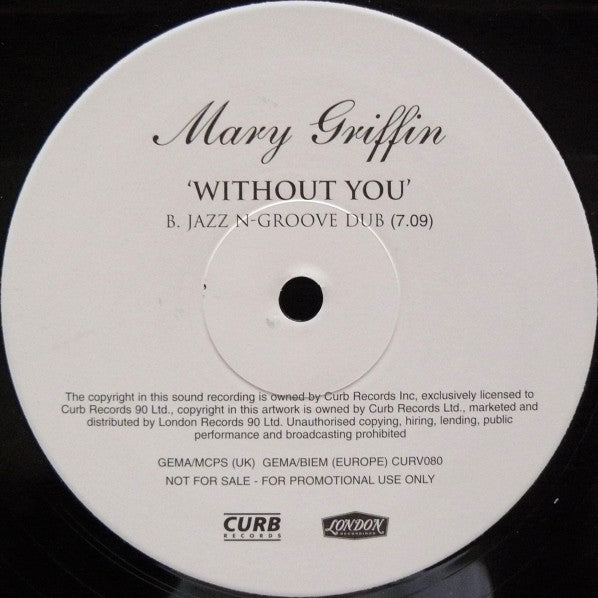 Mary Griffin : Without You (12", Promo)