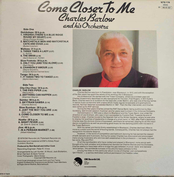 Charles Barlow And His Orchestra : Come Closer To Me (LP, Album)