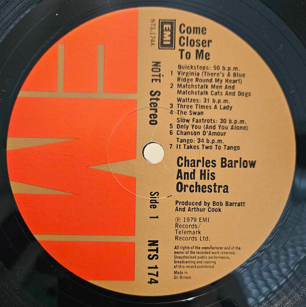 Charles Barlow And His Orchestra : Come Closer To Me (LP, Album)