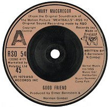 Mary MacGregor : Good Friend (7", Single, Cre)