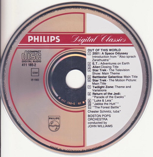 John Williams (4), Boston Pops Orchestra : Out Of This World (CD, Album)