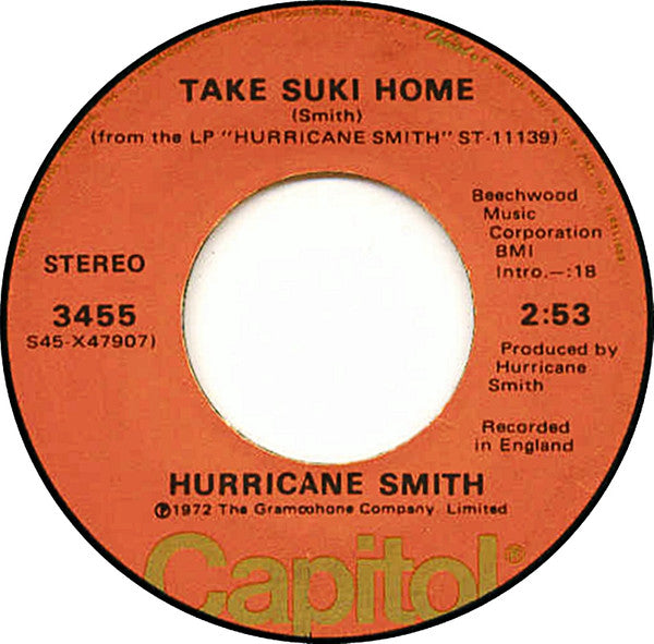Hurricane Smith : Who Was It? (7", Single, Mono)