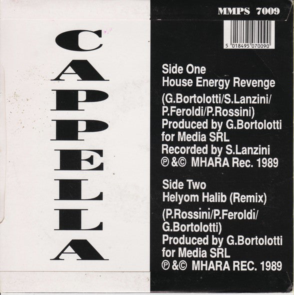 Cappella : House Energy Revenge (7")