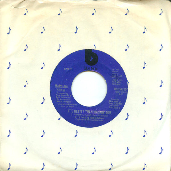 Marlena Shaw : It's Better Than Walkin' Out (7", Single)