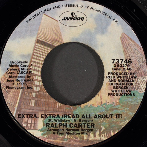 Ralph Carter : Extra, Extra (Read All About It) (7")