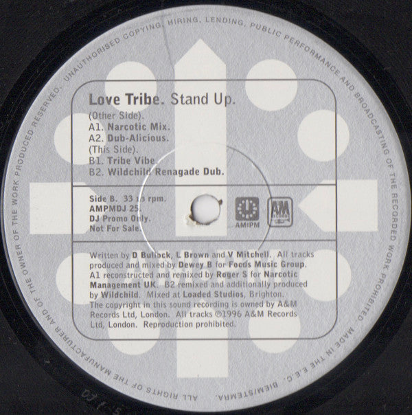 Love Tribe : Stand Up (Roger Sanchez/ Dewey B/ Wildchild Mixes) (2x12", Promo)