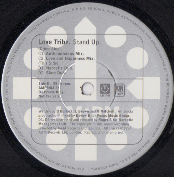 Love Tribe : Stand Up (Roger Sanchez/ Dewey B/ Wildchild Mixes) (2x12", Promo)