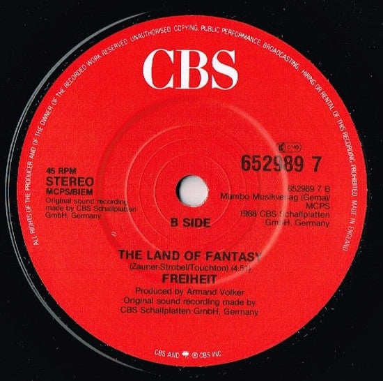 Freiheit* : Keeping The Dream Alive (7", Single)