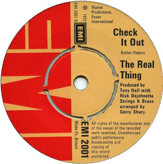 The Real Thing : Plastic Man / Check It Out (7", Single)