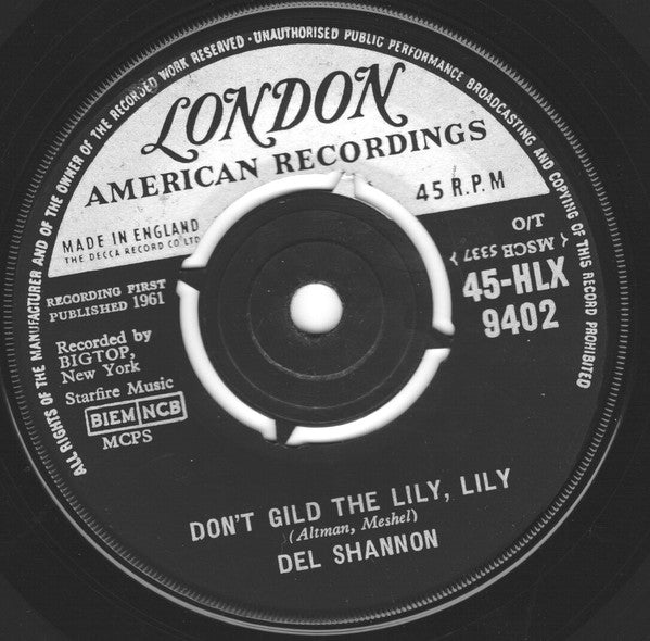 Del Shannon : Hats Off To Larry (7", Single)