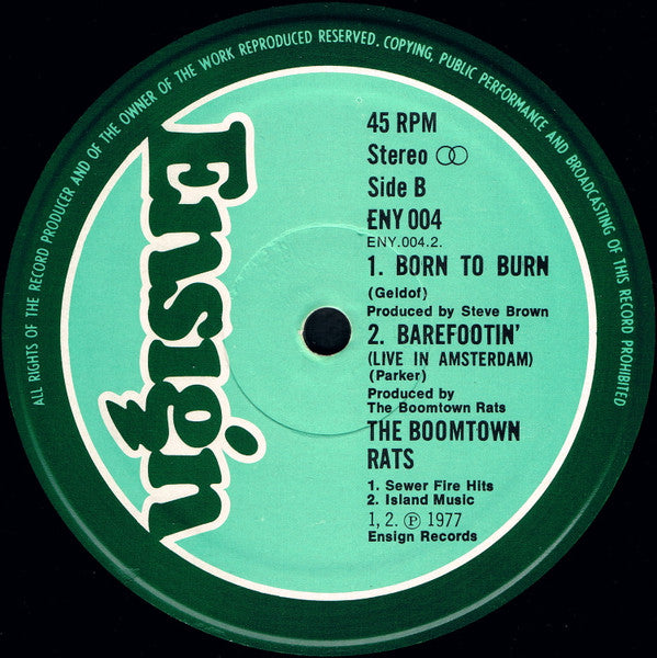 The Boomtown Rats : Lookin' After No. 1 (12", Single)