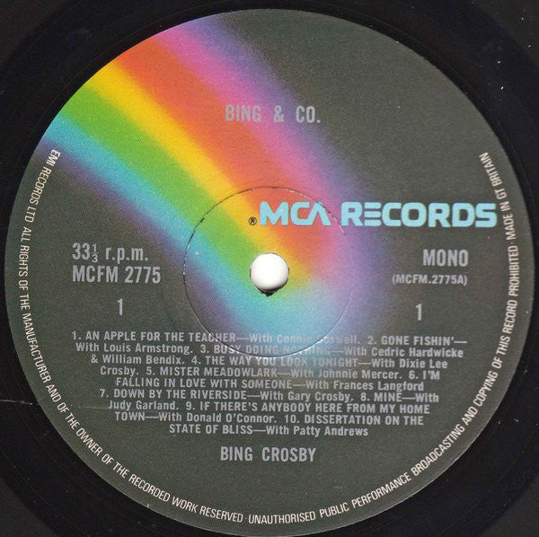 Bing Crosby : Bing & Co. (LP, Comp, Mono)