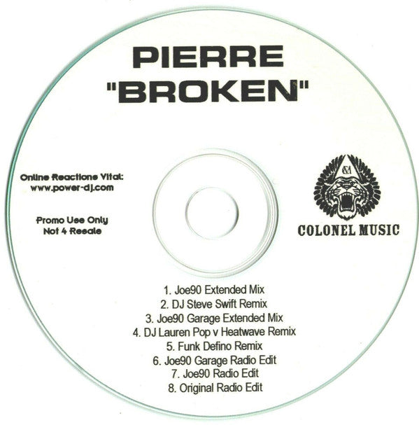Pierre Lewis (2) : Broken (CDr, Maxi, Promo)