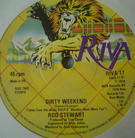 Rod Stewart : Da 'Ya' Think I'm Sexy? (7", Single, Sol)