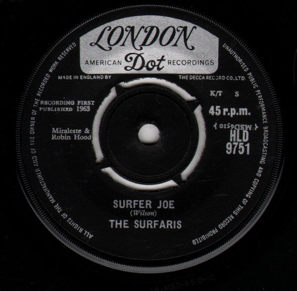 The Surfaris : Wipe Out (7", Single, RP)