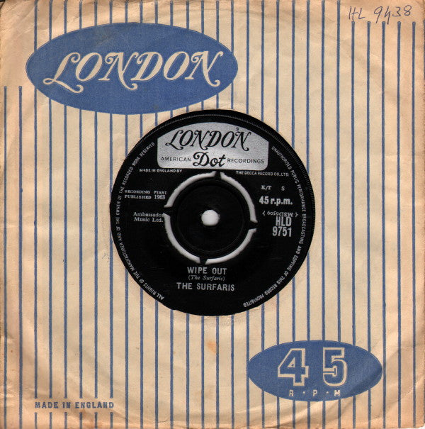 The Surfaris : Wipe Out (7", Single, RP)