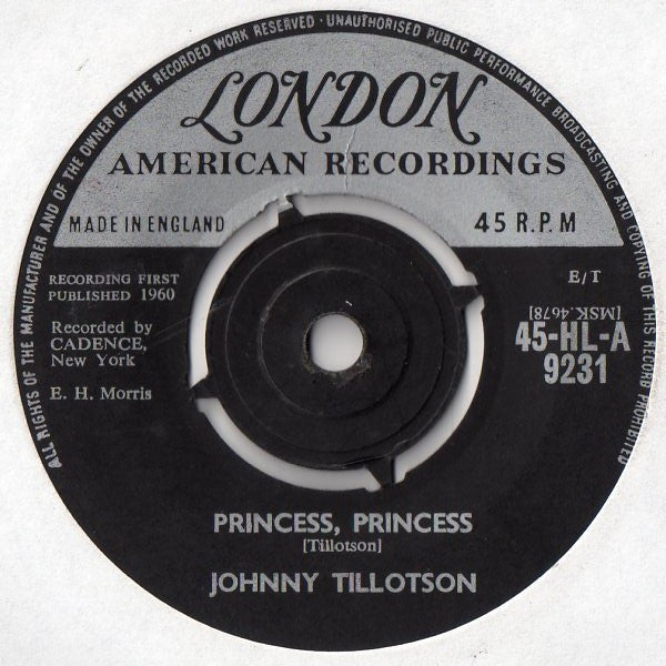 Johnny Tillotson : Poetry In Motion (7", Single)