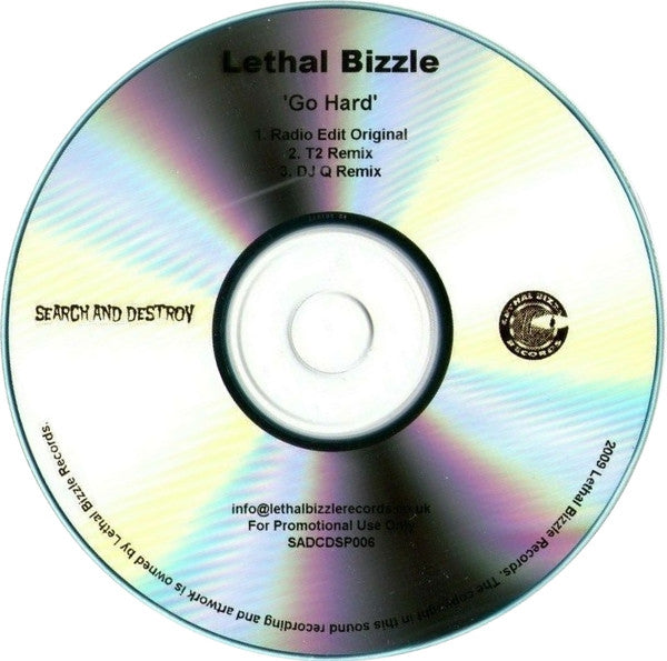 Lethal Bizzle Featuring Donae'o : Go Hard (CDr, Single, Promo)