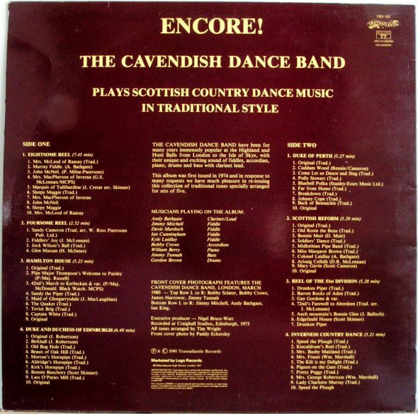 The Cavendish Dance Band : Encore (LP, RE)