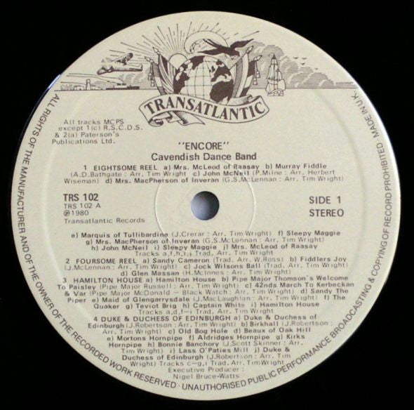 The Cavendish Dance Band : Encore (LP, RE)