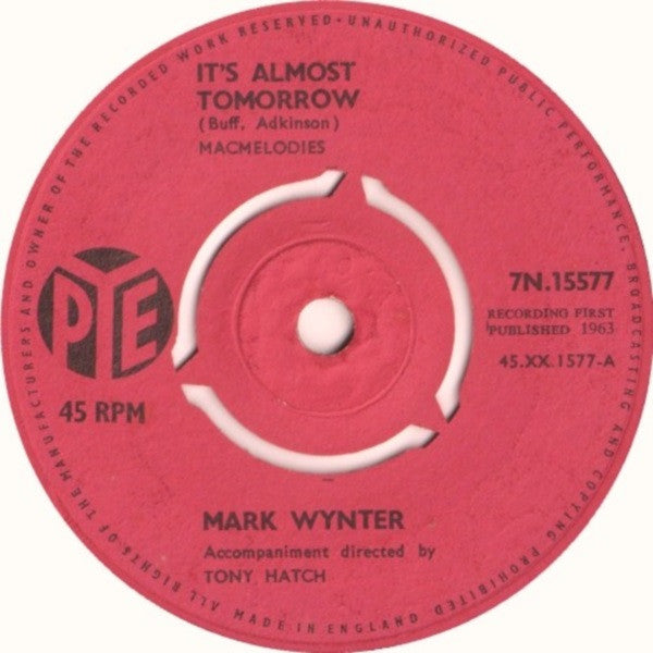 Mark Wynter : It's Almost Tomorrow (7", Single)