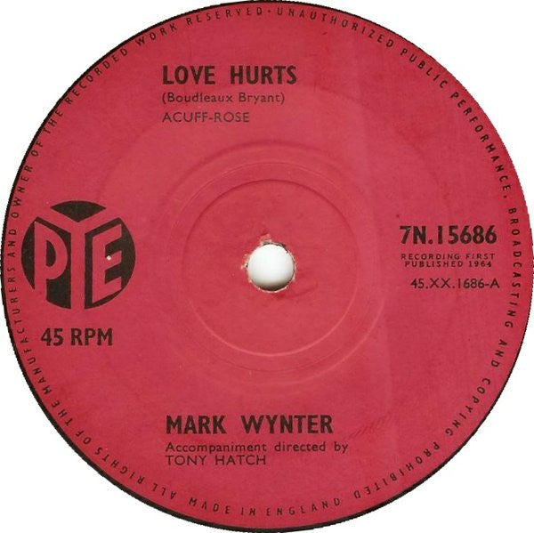Mark Wynter : Love Hurts (7", Single)
