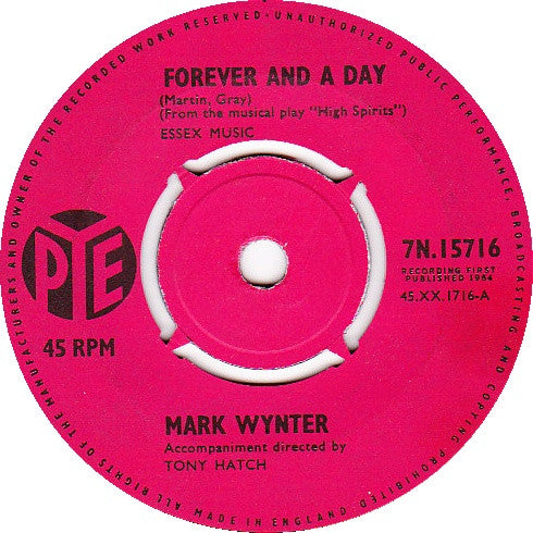 Mark Wynter : Forever And A Day (7", Single)