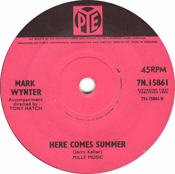 Mark Wynter : Someday (You'll Want Me To Want You) (7", Single)