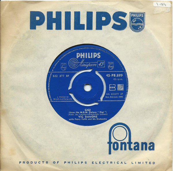Vic Damone : Gigi (7", Single)