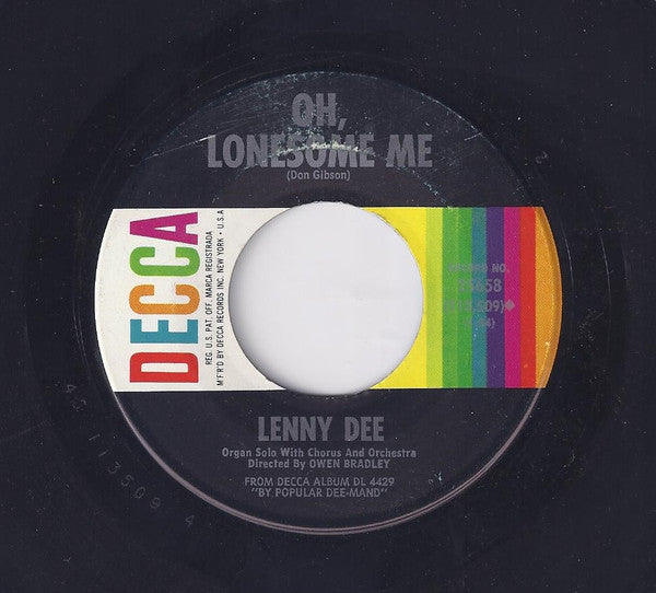Lenny Dee (2) : Just Because / Oh, Lonesome Me (7")